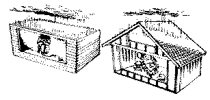 [House with roof vs house with no roof]