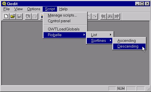 Sortlines script command